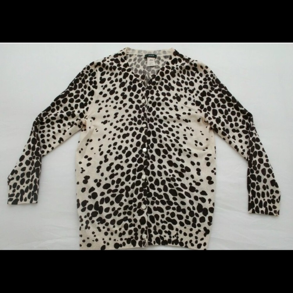 J Crew Leopard Print Cheetah Button Down Cardigan - image 2